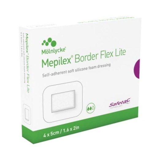 [1561] Mepilex Flex Lite With Border 4 X 5cm - BOX/10