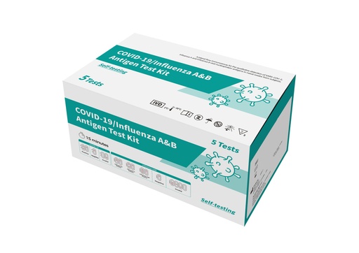 [1049] Fanttest COVID-19 / Influenza A&B Antigen Test Kit 5Pack