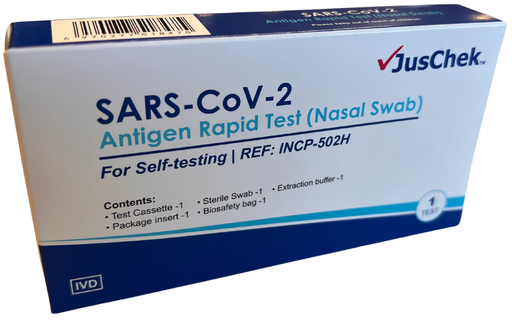 [1050] Juschek SARS-CoV-2 COVID Rapid Antigen Nasal Swab Self Test (5 Tests)