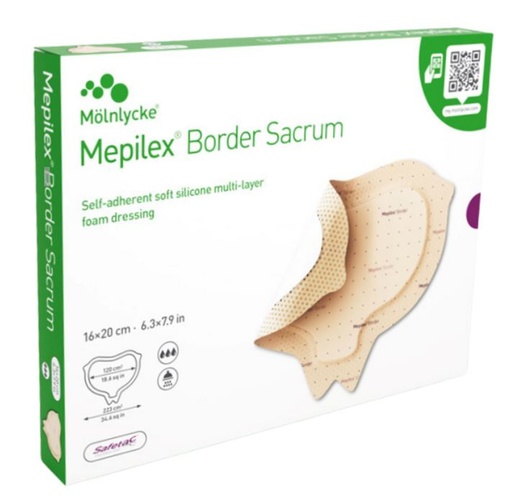 [MOL-282050] Mepilex Border Sacrum 5 Layer Dressing - 16 x 20cm  Box/5