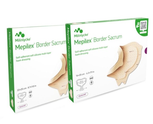 [MOL-282450] Mepilex Border Sacrum 5 Layer Dressing - 22 x 25cm - Box/5