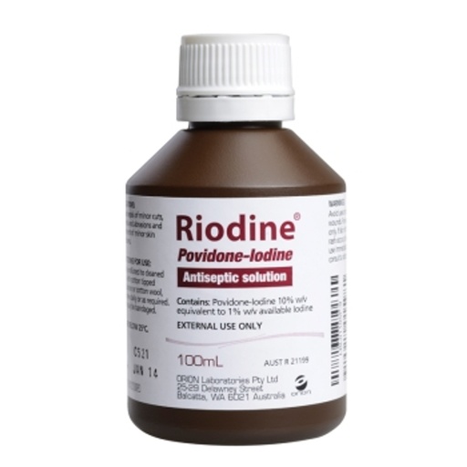 [ORIO01598F] Riodine Povidone-Iodine Antiseptic Solution 10% 100ml