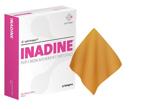 [JJP01481] Inadine PVP-I Non-Adherent Dressing 5 X 5cm BOX/ 25