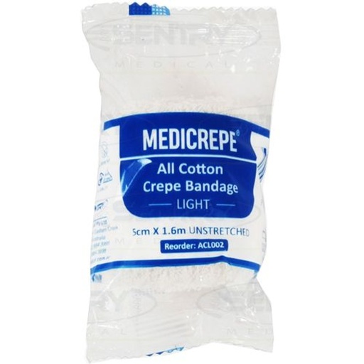 [BF0003M] Medicrepe Cotton Crepe Bandage 5cm (12pk)