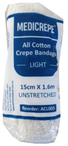 [BF0002M] Medicrepe Cotton Crepe Bandage 15cm (12pk)