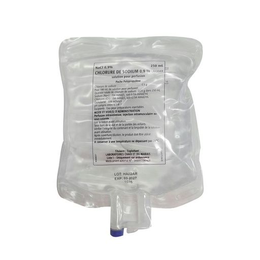 [1919] Lavoisier Sodium Chloride 0.9% solution for infusion bag - 250ml