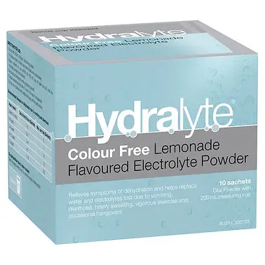 [2094] Hydralyte Flavoured Eletrolyte Powder Sachets 4.9g - 10 Pack - Lemonade