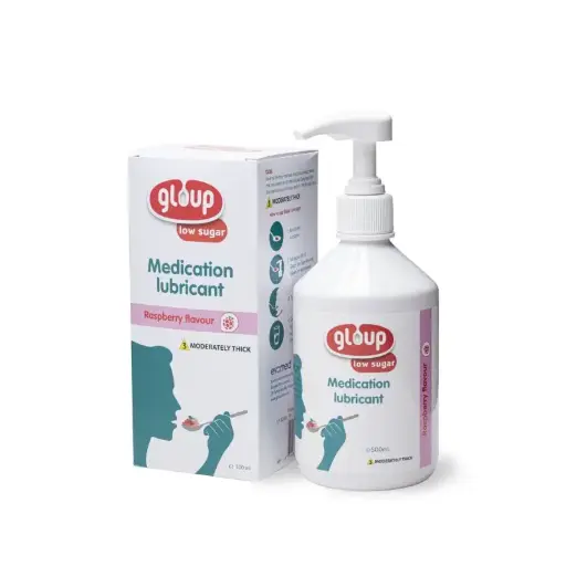 [2109] Gloup Low Sugar Medication Lubricant - Raspberry Flavour (500ml)