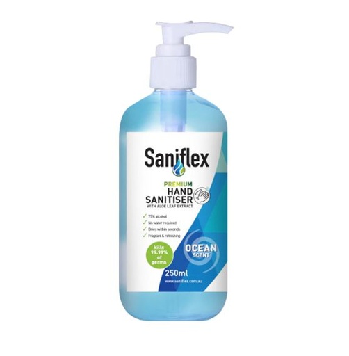 [SXOS250] Saniflex Hand Sanitiser 75% Alcohol Ocean Scent 250mL