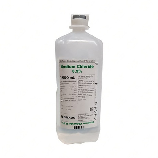 [3521230] B Braun Sodium Chloride 0.9% IV Infusion 1000ml