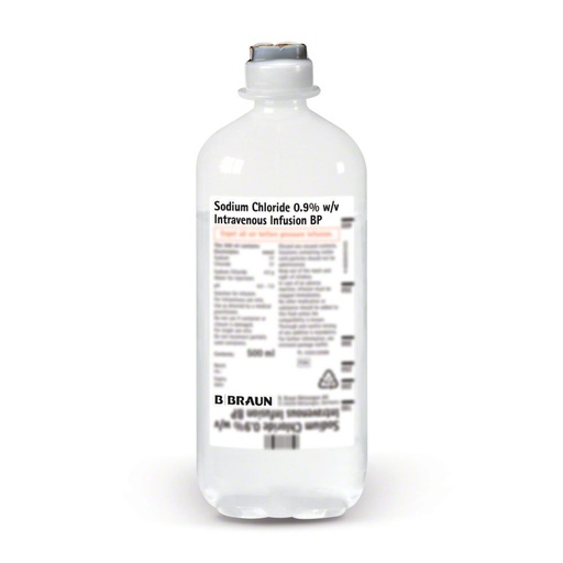 [3521222] B Braun Sodium Chloride 0.9% IV Infusion 500ml