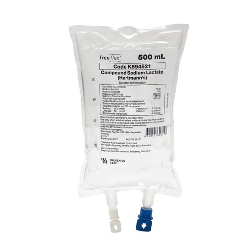 [K694521] Fresenius Kabi Compound Sodium Lactate (Hartmann's Solution) 500ml