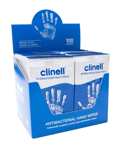 [CAHW100AUS] Clinell Antibacterial Hand Wipes Pkt/100