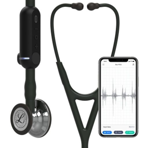 [3M8890] 3M Littmann CORE Digital Stethoscope - Mirror Chestpiece; Black Tube; Stem and Headset