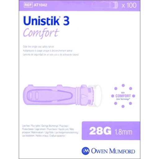 [CHAT1042] Unistik 3 Comfort Blood Device (Box of 100pcs)