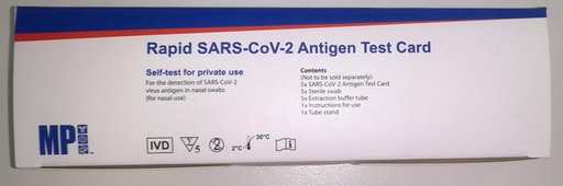 [8AL10-005S] MP Bio Rapid SARS-CoV-2 Antigen Test Card - 5 Pack