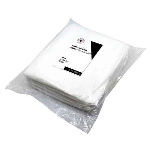 [PACBSHFITW] Bed Sheet Fitted 200 X 75cm Non-woven Universal White Disposable