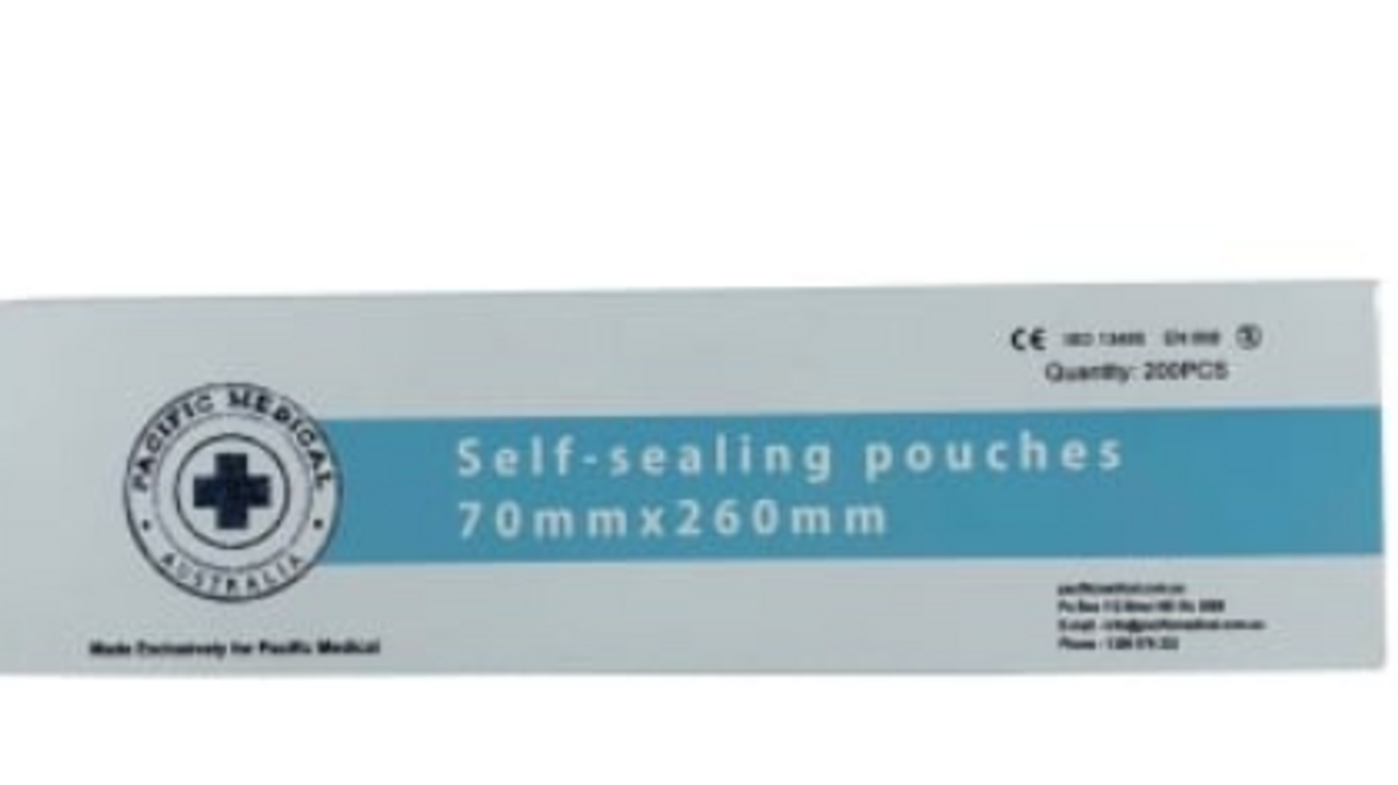 [SMS260] Autoclave Pouch 70 X 260mm Self Seal Pacific
