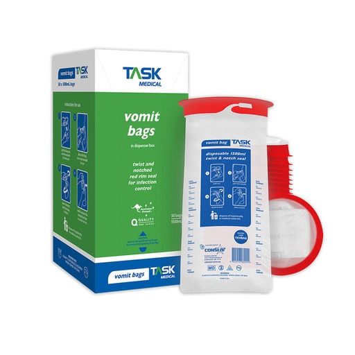 [SMSBAG] Task Medical Vomit Bags 50pc/box
