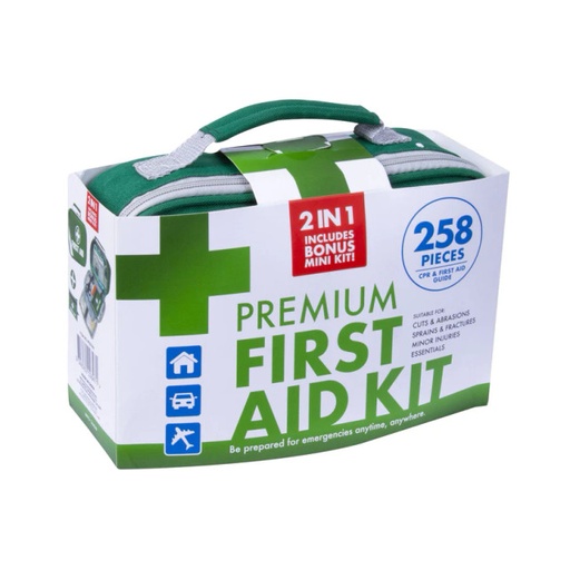 [SMS257] 258 Piece Premium 2-in-1 Emergency First Aid Kit