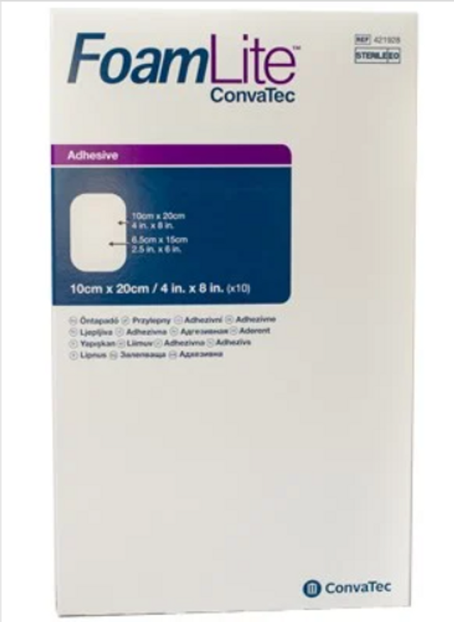 [SMS928] Convatec Foam Lite Adhesive Wound Dressing 10x20cm 10/Box