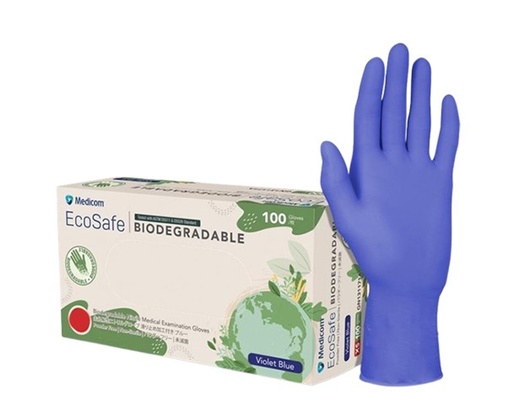[SMS71C] Medicom EcoSafe Biodegradable Nitrile Medical Examination Gloves