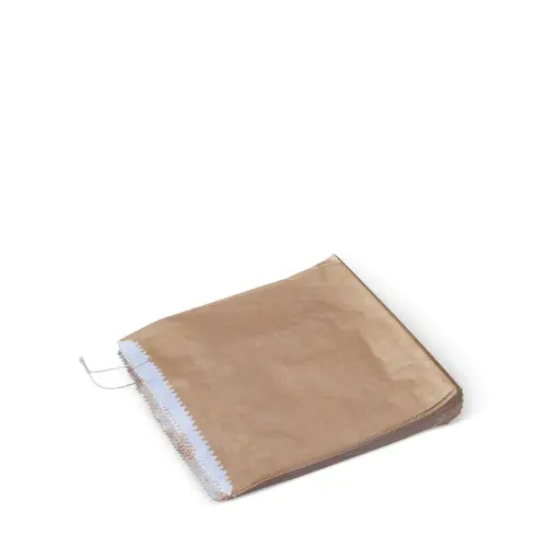 [SMSSAD] 2 Square Greaseproof Lined Paper Bags Brown | 210x200mm