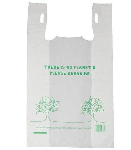 [SMS7G] Reusable Recyclable Plastic Shopping Bags Singlet Eco Friendly Grocery Carry Bag