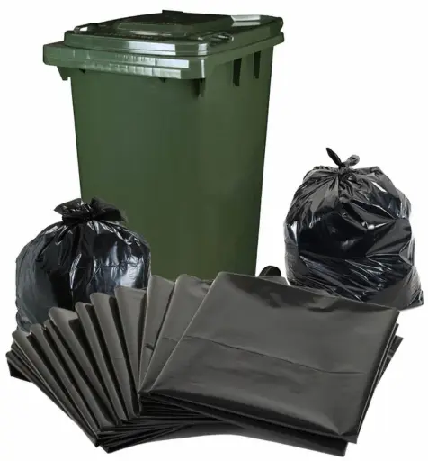[SMS240] 240 Litre Heavy Duty Black Garbage Bags (Box of 100 Bags)