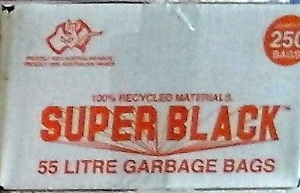 [SMSB55] Garbage Bags "Super Black"-55 Ltr-250 Pieces