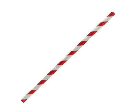 [SMSRPT] Red And White Paper Straws - 2500 Per Carton
