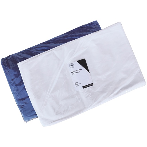 [1115] Bed Sheet Flat 240 X 70cm Non-Woven Universal 100 Sheets - Blue or White