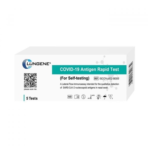 [SMS-BF1039] Clungene Covid-19 Rapid Antigen Self Test Nasal Swab 5 Pack